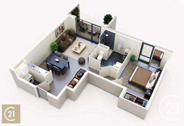 Appartement T2 à louer - 2 pièces - 41.77 m2 - ST JORY - 31 - MIDI-PYRENEES - Century 21 Tls Nord Appartement T2 à louer - 2 pièces - 41.77 m2 - ST JORY - 31 - MIDI-PYRENEES - Century 21 Tls Nord